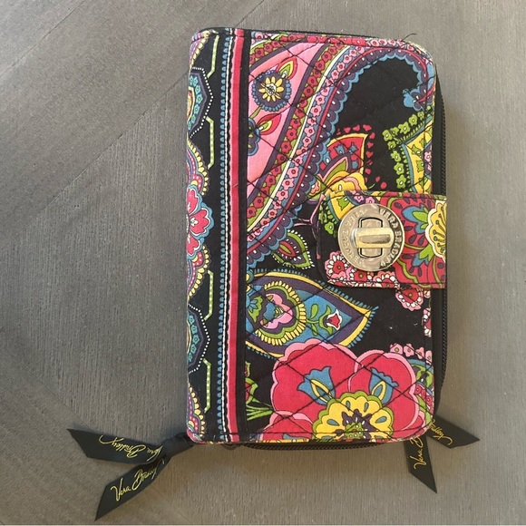 NWT RETIRED VERA BRADLEY JAZZY BLOOMS TABLET HIPSTER CROSS BODY BAG - Picture 4 of 7